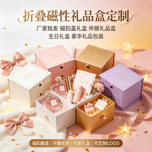 厂家批发定制折叠礼品盒 ,带磁扣盖礼盒,伴娘礼品盒,可爱盒子,生日礼盒,豪华礼品包装,磁性礼品盒