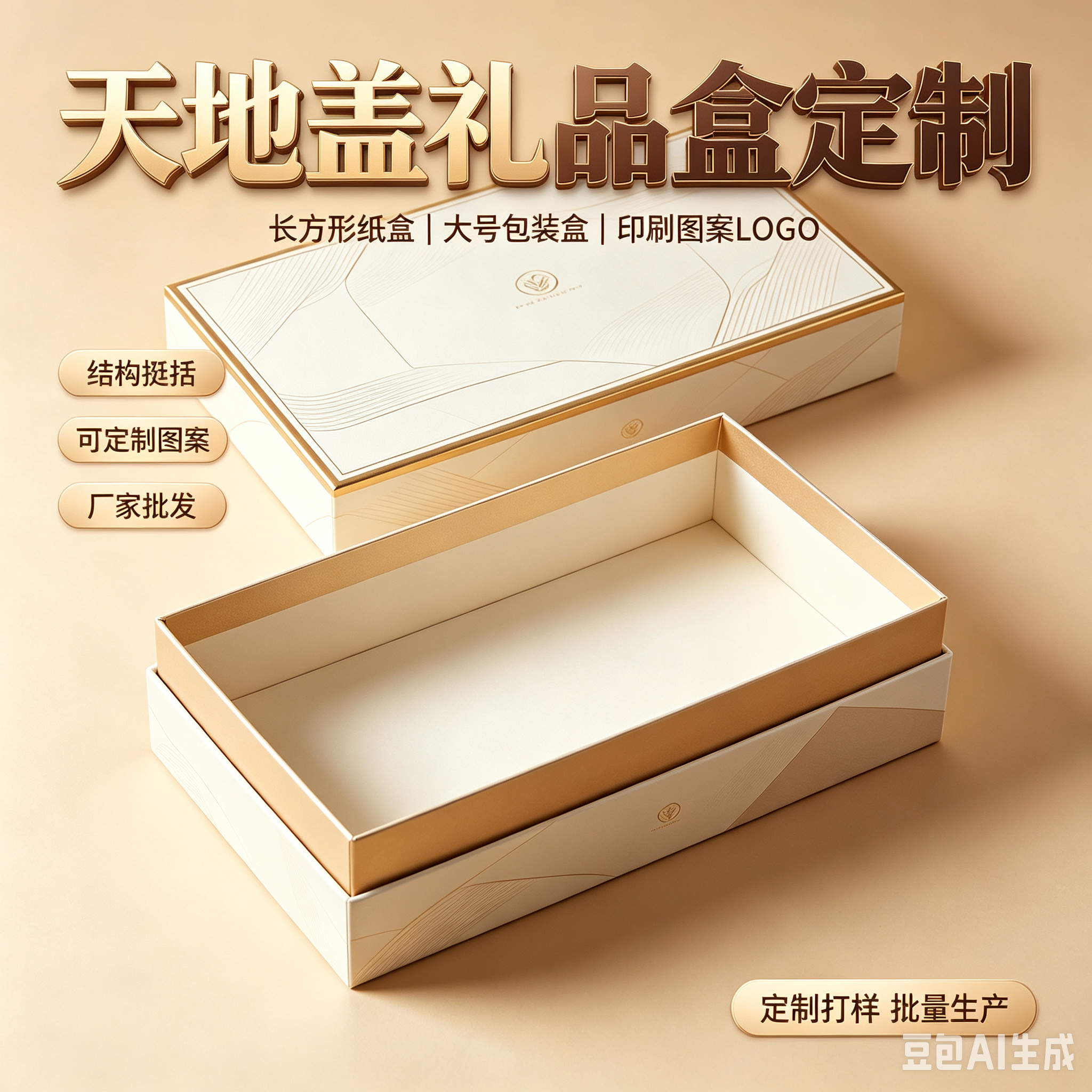 厂家批发定制天地盖礼品盒长方形包装盒纸盒定做大号礼品盒印刷图案及logo可定制