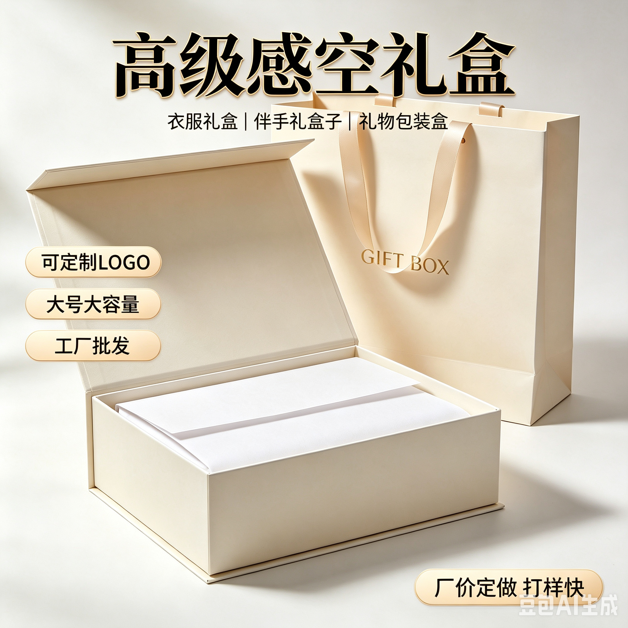 厂价批发定做礼盒空盒子包装盒衣服礼盒定制版礼品袋高级感伴郎闺蜜送女生礼物盒