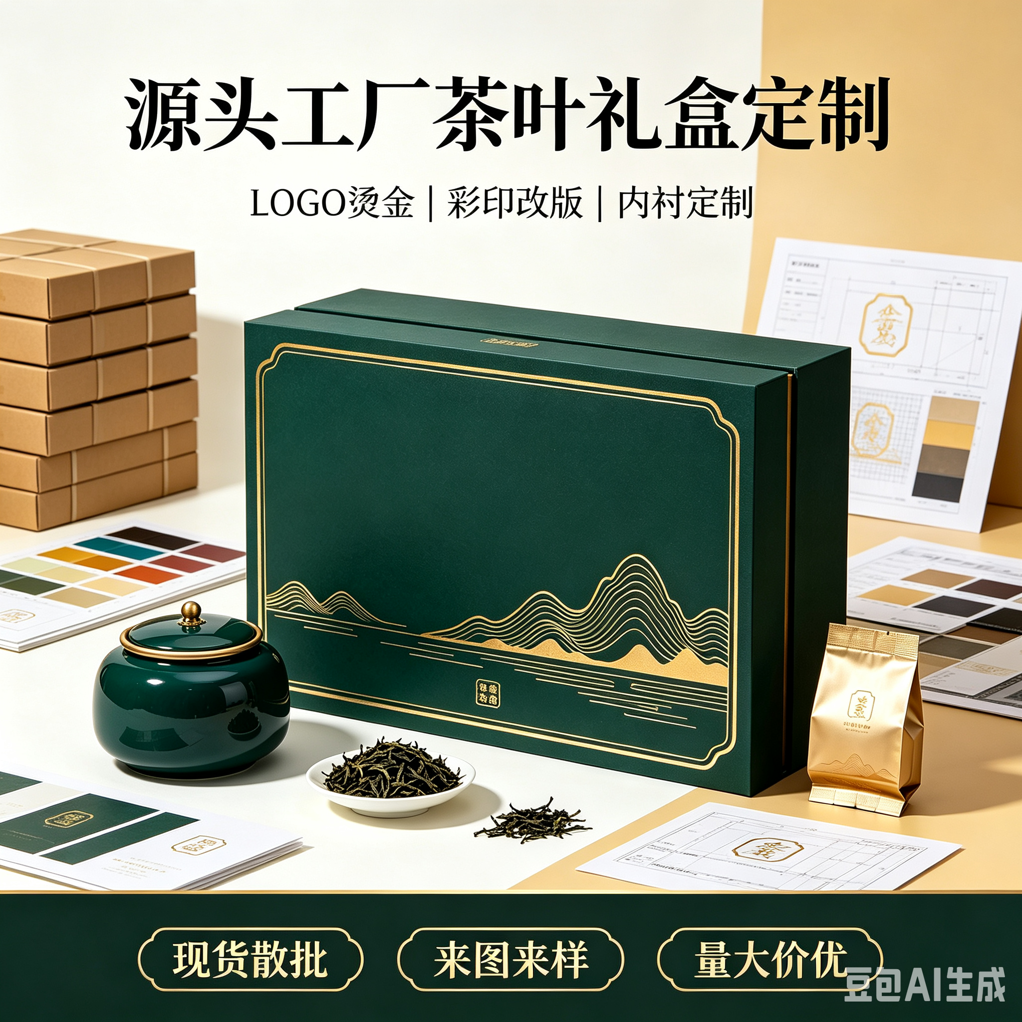 厂家批发定制高档茶叶包装盒一斤装绿茶空礼盒大红袍红茶铁观音岩茶茶叶盒毛尖茶叶礼品盒定制