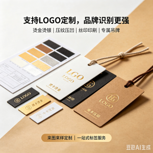 吊牌定制logo高档服装饰品百货通用空白吊卡加厚牛皮纸产品标签挂牌厂家定做